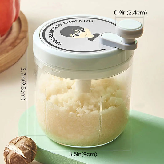 400ml Manual Hand-Crank Food Chopper – Garlic, Vegetables & More