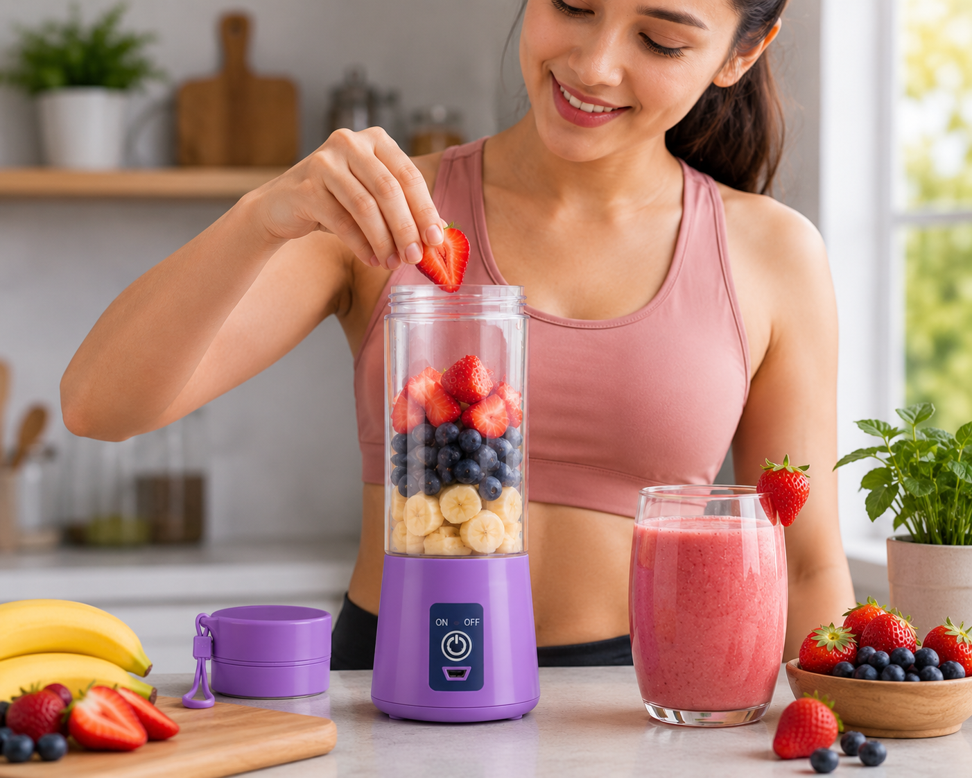 𝐏𝐨𝐫𝐭𝐚𝐛𝐥𝐞 𝐔𝐒𝐁 𝐑𝐞𝐜𝐡𝐚𝐫𝐠𝐞𝐚𝐛𝐥𝐞 𝐁𝐥𝐞𝐧𝐝𝐞𝐫 – 380𝐦𝐥, 6-𝐁𝐥𝐚𝐝𝐞, 𝐉𝐮𝐢𝐜𝐞𝐫 & 𝐒𝐦𝐨𝐨𝐭𝐡𝐢𝐞 𝐌𝐚𝐤𝐞𝐫