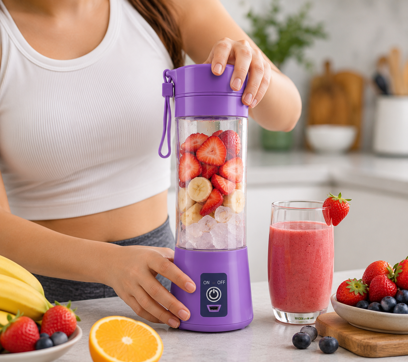 𝐏𝐨𝐫𝐭𝐚𝐛𝐥𝐞 𝐔𝐒𝐁 𝐑𝐞𝐜𝐡𝐚𝐫𝐠𝐞𝐚𝐛𝐥𝐞 𝐁𝐥𝐞𝐧𝐝𝐞𝐫 – 380𝐦𝐥, 6-𝐁𝐥𝐚𝐝𝐞, 𝐉𝐮𝐢𝐜𝐞𝐫 & 𝐒𝐦𝐨𝐨𝐭𝐡𝐢𝐞 𝐌𝐚𝐤𝐞𝐫