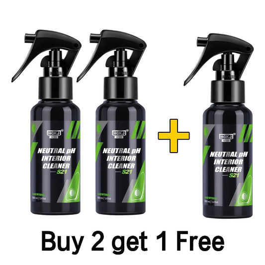 HGKJ S21 Neutral pH Car Interior Cleaner – Deep Clean Leather Seats, Dashboard & Door Panels | 50ml / 100ml / 300ml