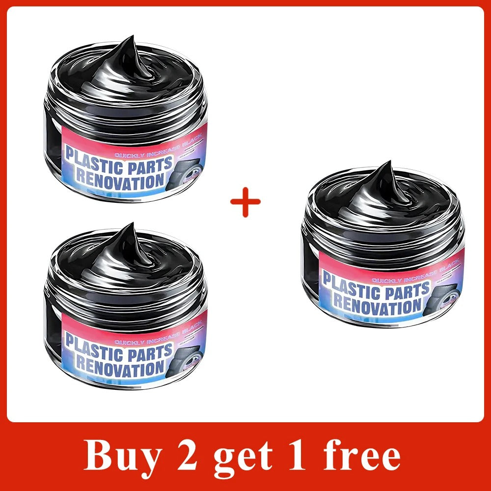 Plastic Parts Renovation Wax – Car Tire, Dashboard & Leather Restorer | Scratch Repair Cream