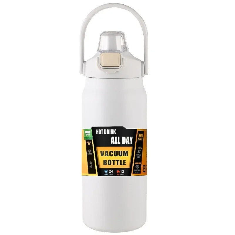 Classic Series Vacuum Bottle – 24H Cold & 12H Hot | BPA-Free Stainless Steel | White, Teal, Navy, Black, Olive