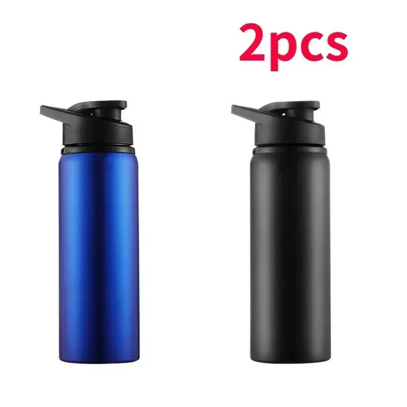 Stainless Steel Sports Water Bottle with Flip Cap – Leak-Proof | Black, Blue & Red