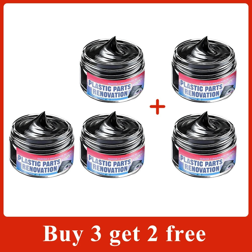 Plastic Parts Renovation Wax – Car Tire, Dashboard & Leather Restorer | Scratch Repair Cream