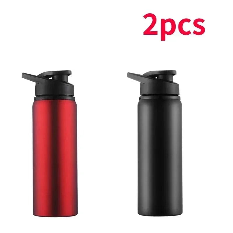 Stainless Steel Sports Water Bottle with Flip Cap – Leak-Proof | Black, Blue & Red