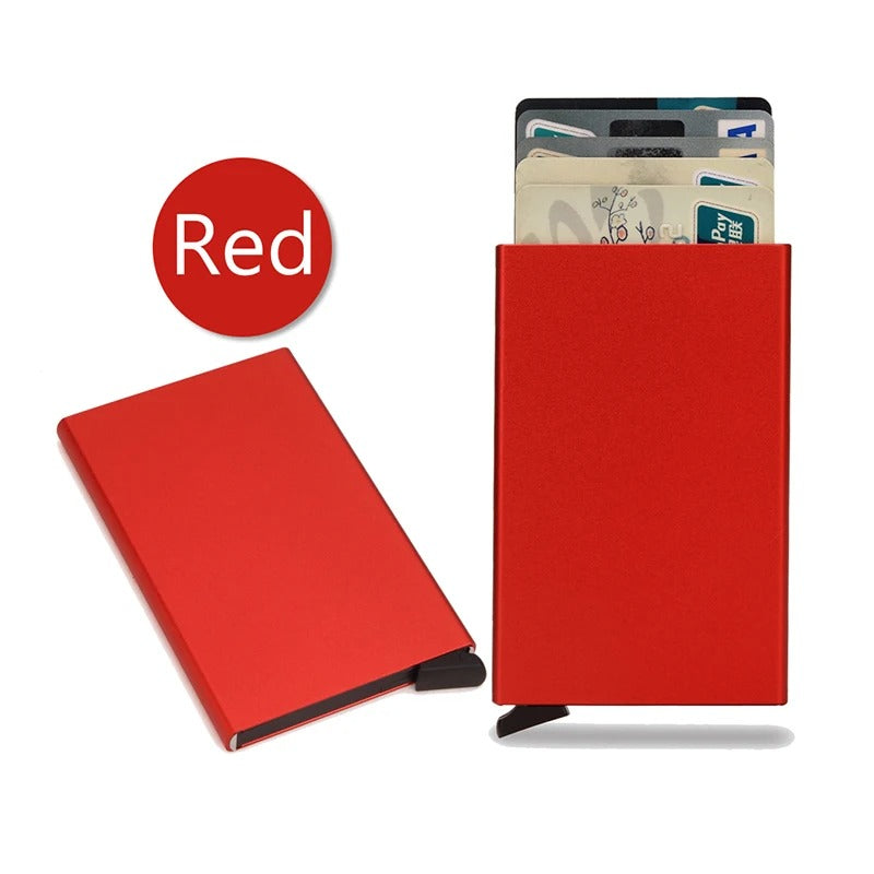 RFID Blocking Aluminum Card Holder – 3 PCS Pack | Auto Pop-Up | 6 Colors | Credit Card Protector Wallet
