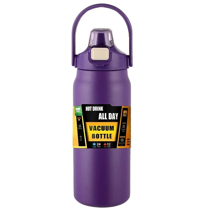 Classic Series Vacuum Bottle – 24H Cold & 12H Hot | BPA-Free Stainless Steel | White, Teal, Navy, Black, Olive