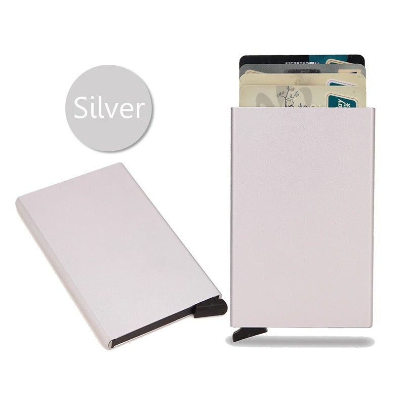 RFID Blocking Aluminum Card Holder – 3 PCS Pack | Auto Pop-Up | 6 Colors | Credit Card Protector Wallet