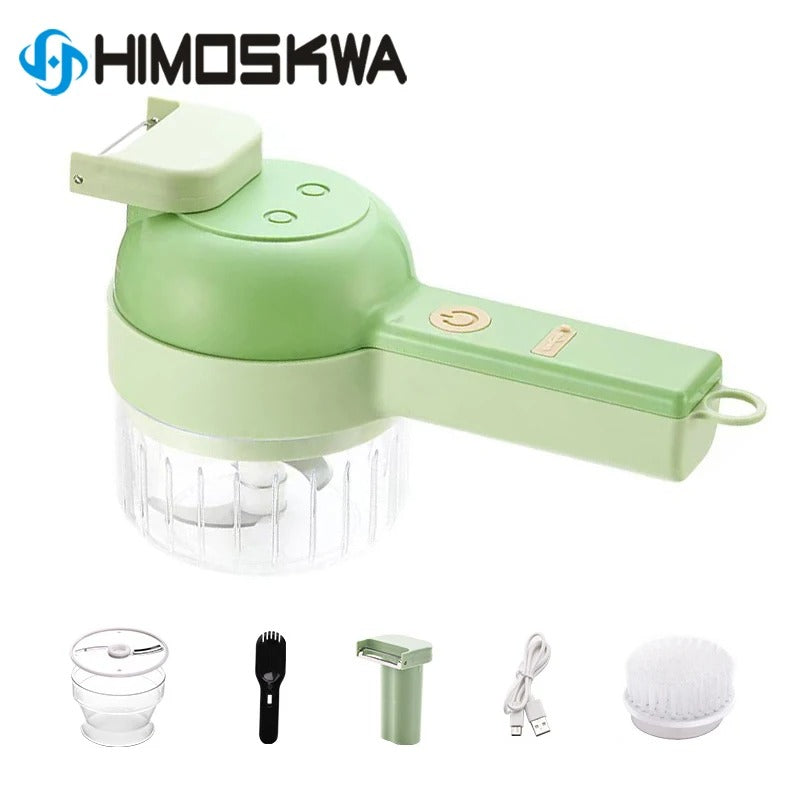 HIMOSKWA 4-in-1 Electric Food Chopper & Cleaning Set