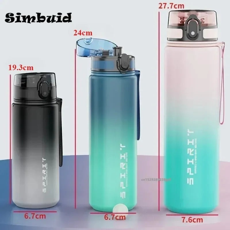 Simbuid Spirit Gradient Sports Water Bottle – BPA-Free, Leak-Proof | 500ml / 600ml / 750ml / 1000ml