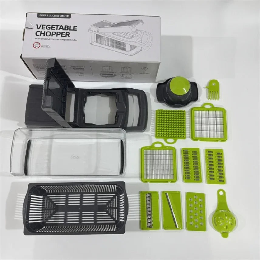 14-in-1 Multi-Function Vegetable Chopper & Dicer Set – Dicer, Slicer & Grater