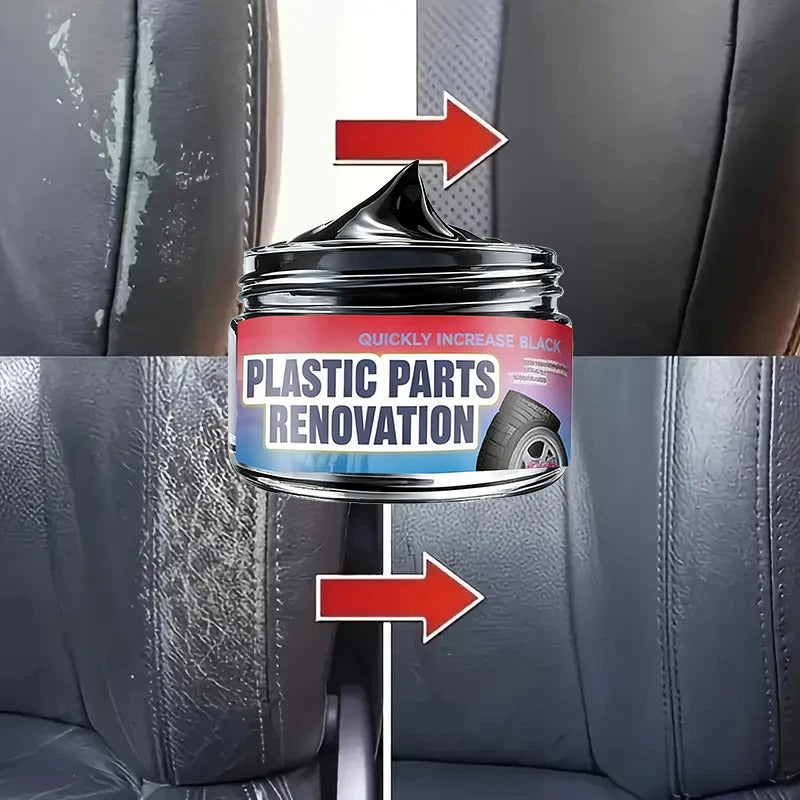 Plastic Parts Renovation Wax – Car Tire, Dashboard & Leather Restorer | Scratch Repair Cream