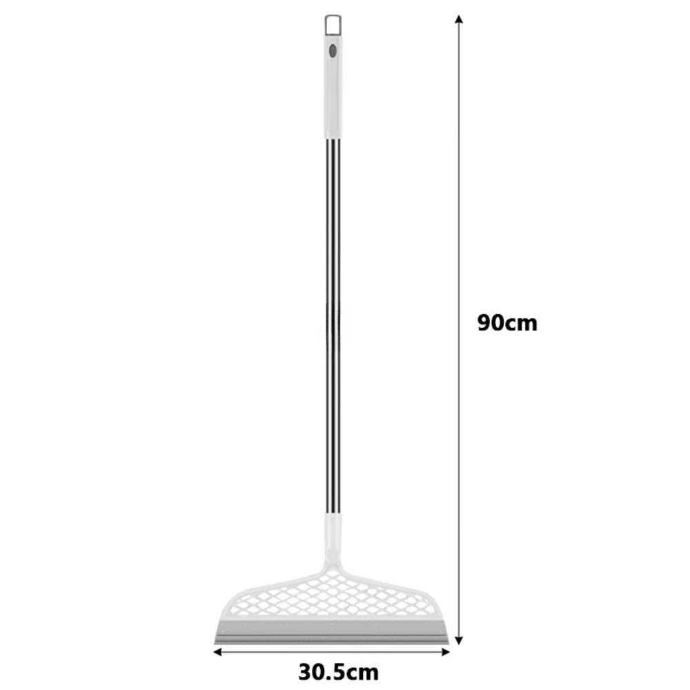 Magic Silicon Broom – 180° Rotating Head | Floor Squeegee, Window Cleaner & Sweeper | 90cm Stainless Steel Handle | Free Hook