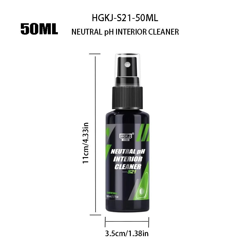 HGKJ S21 Neutral pH Car Interior Cleaner – Deep Clean Leather Seats, Dashboard & Door Panels | 50ml / 100ml / 300ml