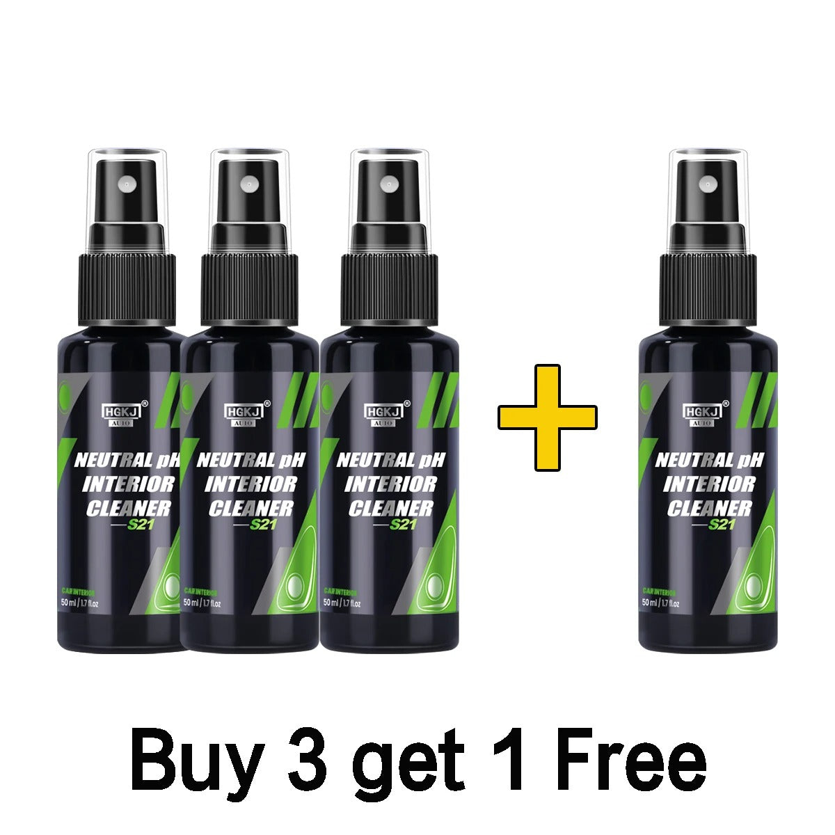 HGKJ S21 Neutral pH Car Interior Cleaner – Deep Clean Leather Seats, Dashboard & Door Panels | 50ml / 100ml / 300ml