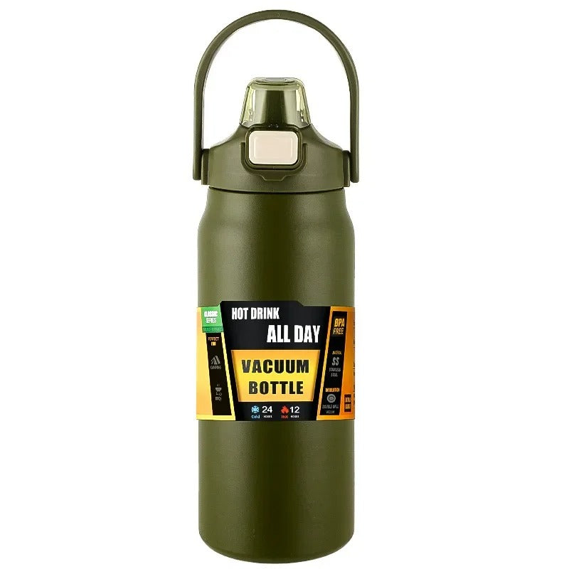 Classic Series Vacuum Bottle – 24H Cold & 12H Hot | BPA-Free Stainless Steel | White, Teal, Navy, Black, Olive