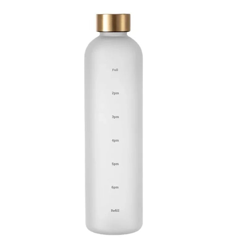 1000ml Tritan Motivational Water Bottle with Time Markers – Leak-Proof, BPA-Free