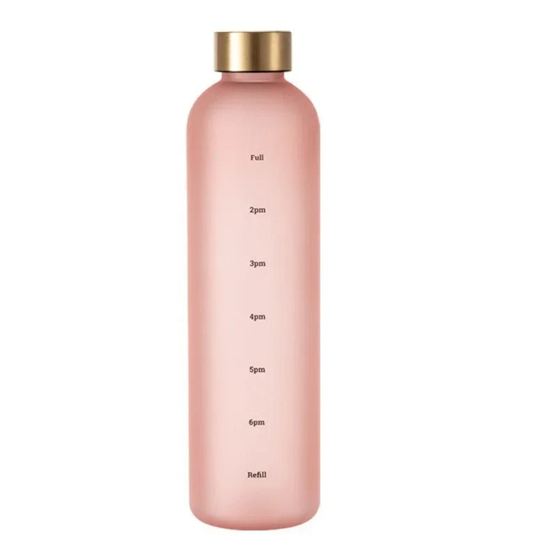 1000ml Tritan Motivational Water Bottle with Time Markers – Leak-Proof, BPA-Free