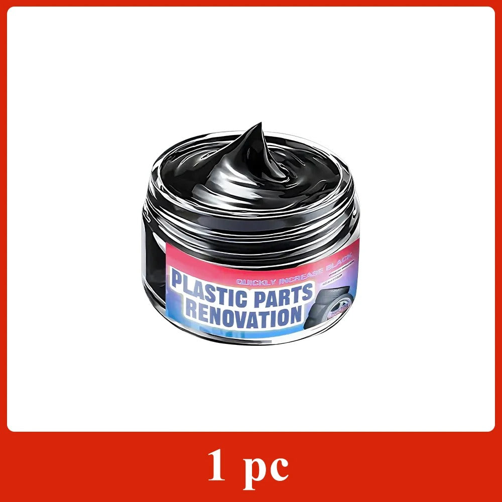 Plastic Parts Renovation Wax – Car Tire, Dashboard & Leather Restorer | Scratch Repair Cream